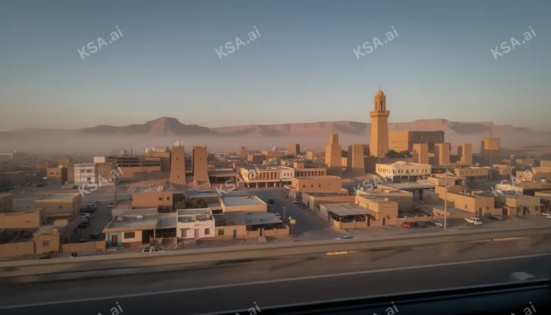 AlUla's small town center