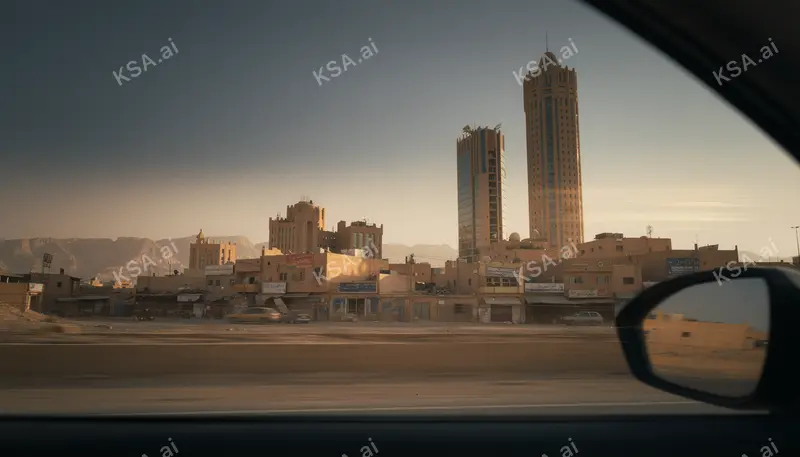 AlUla's small town center