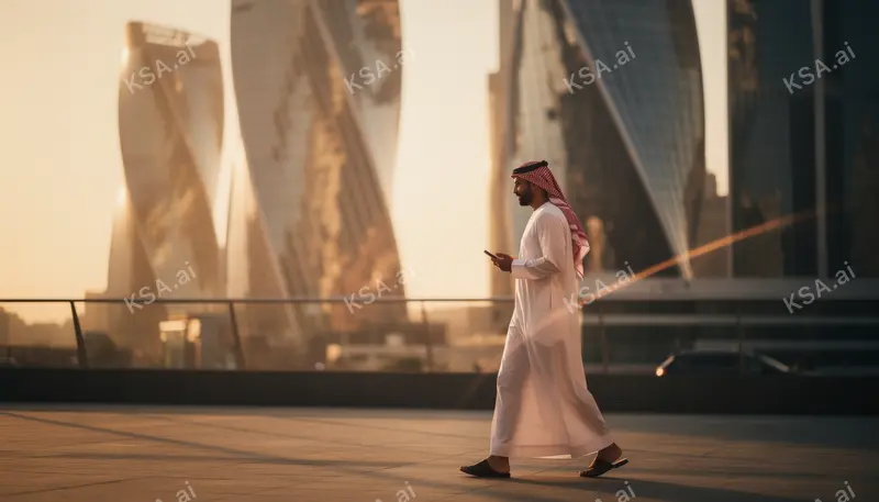 Riyadh's KAFD financial district twisting glass spires في…