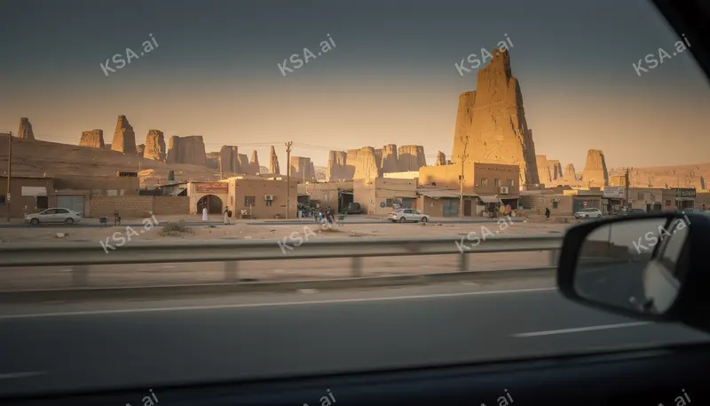 AlUla's small town center