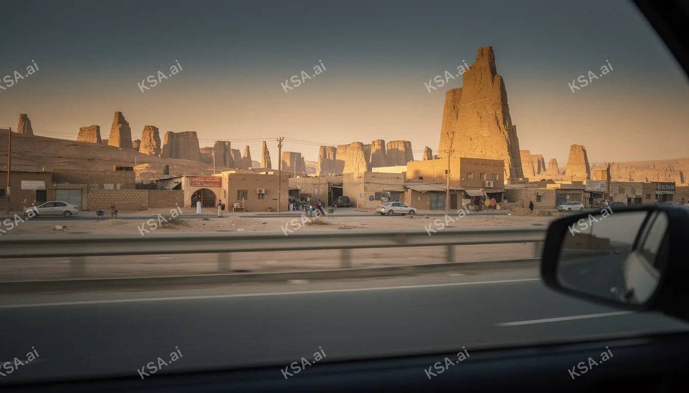 AlUla's small town center