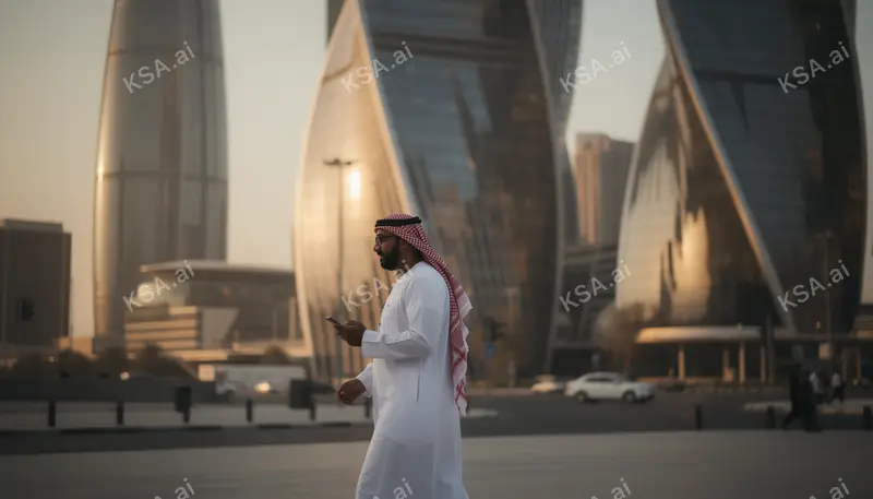 Riyadh's KAFD financial district twisting glass spires في…