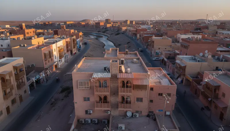 historic Jeddah's Al Balad coral-stone houses في blue hour