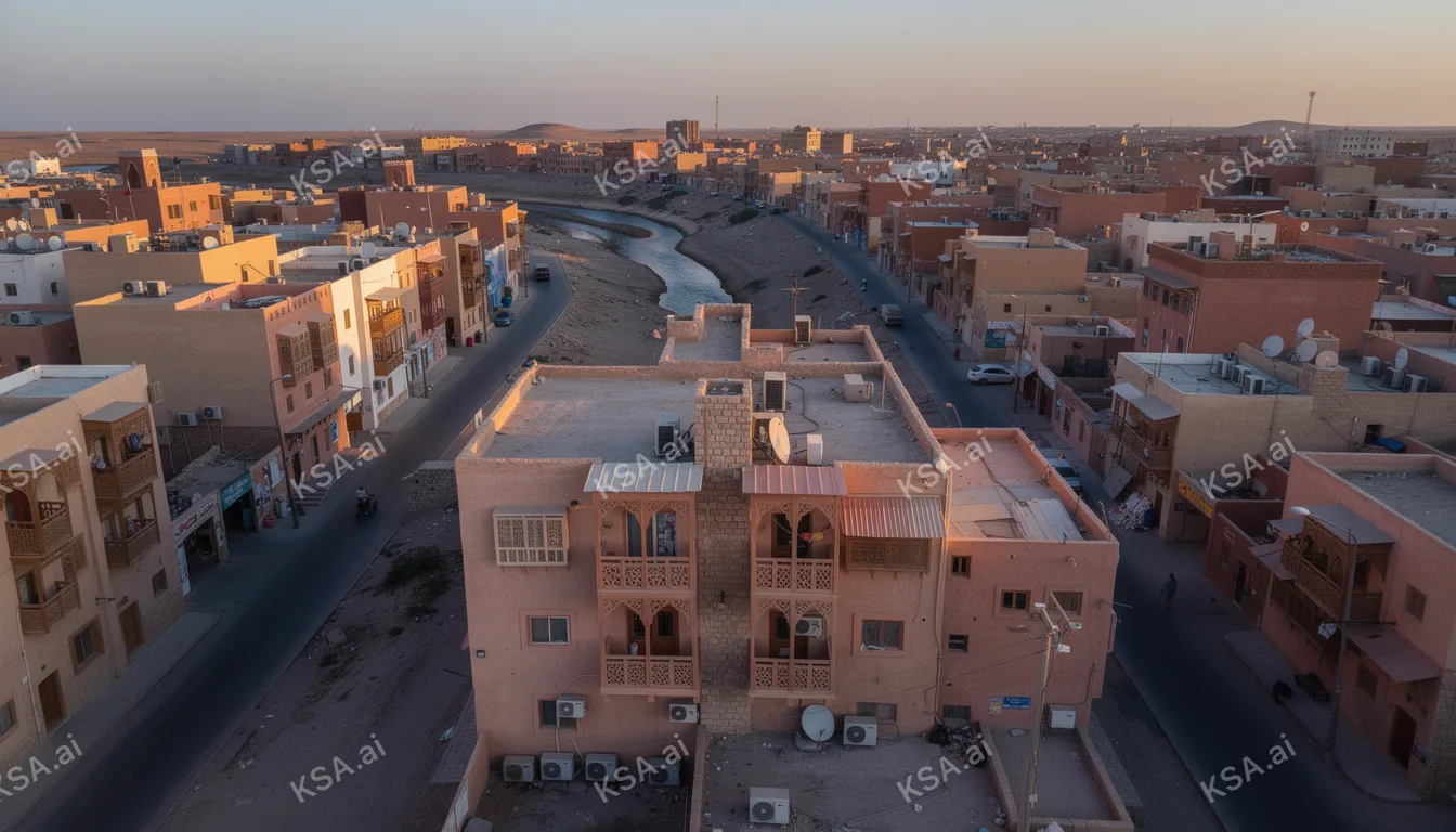 historic Jeddah's Al Balad coral-stone houses في blue hour