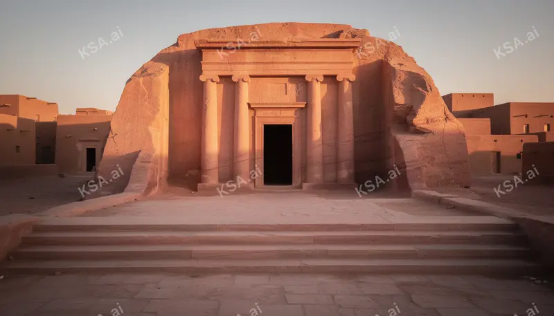 Diriyah's At-Turaif mud-brick district في golden hour