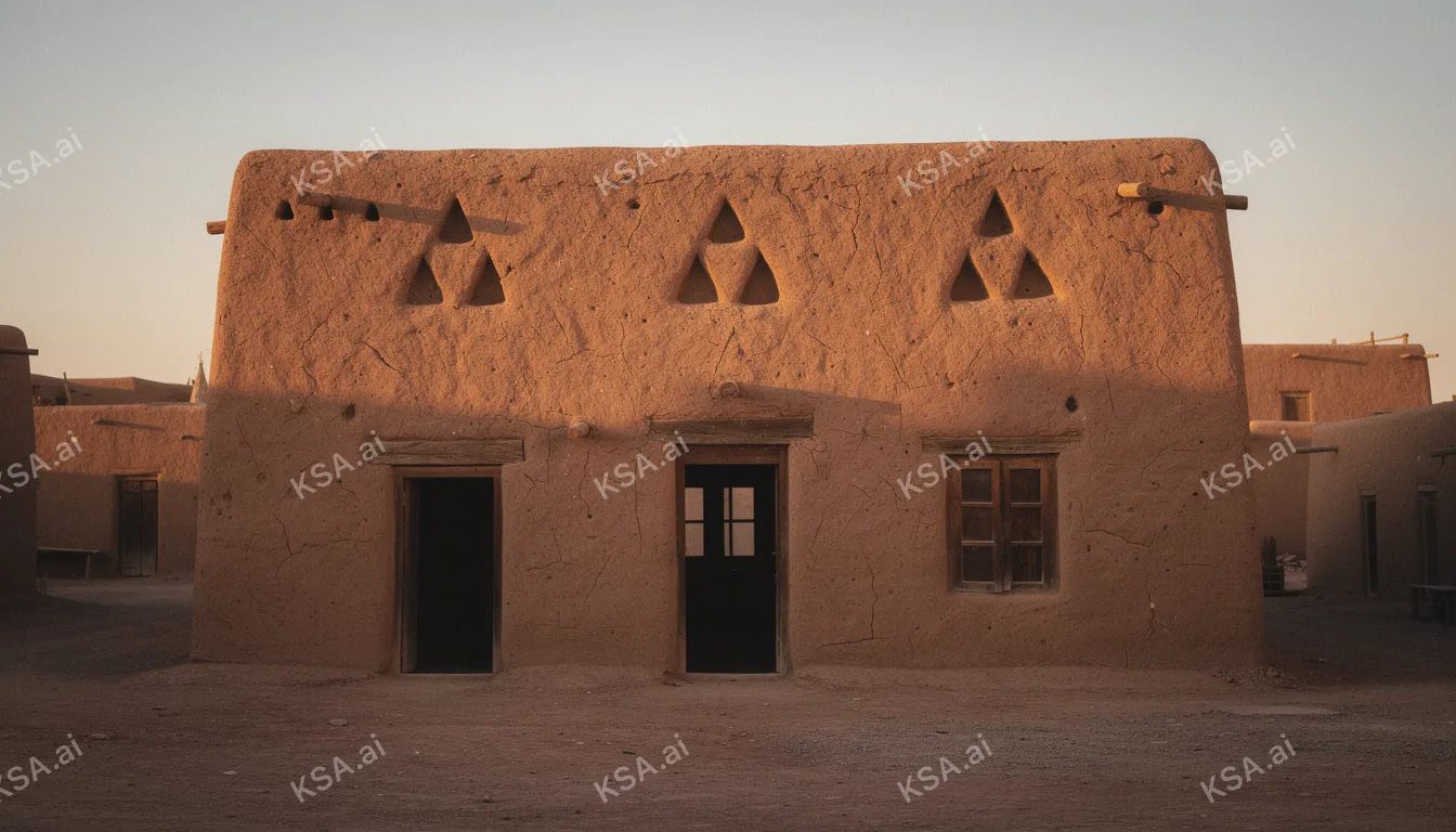 Diriyah's At-Turaif mud-brick district في golden hour